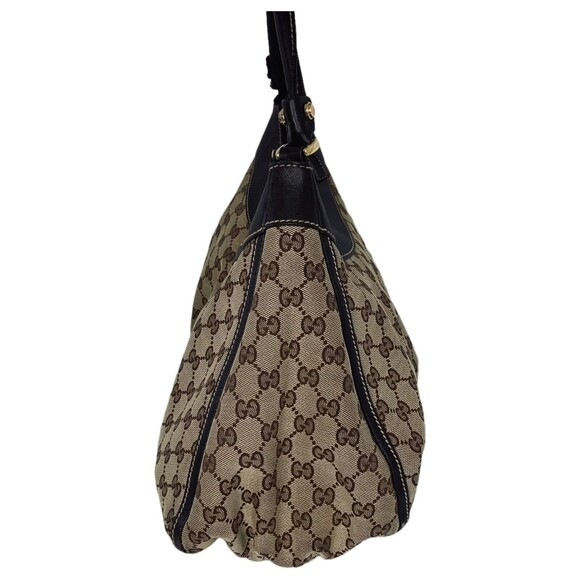 Authentic GUCCI Medium GG Monogram Tan Canvas Sukey Tote Handbag Purse - Picture 2 of 16